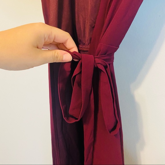 Stunning Sophia FLOWY Chic Merlot/Burgundy Wrap Maxi Dress & or Bathing Coverup! - Picture 5 of 8